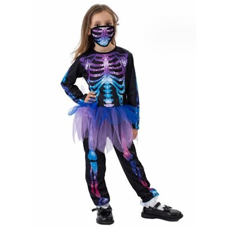 Halloween Barnkostym för Barn med Illusion av Skelett