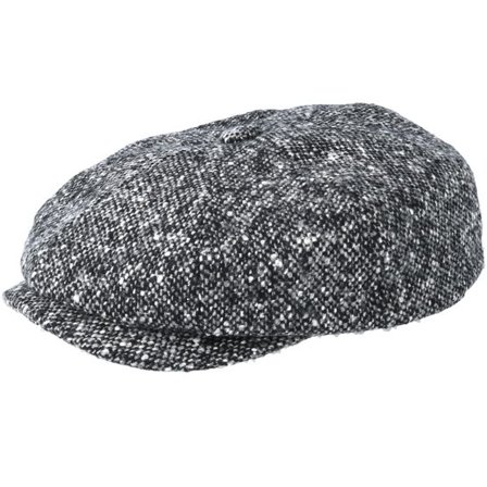 Stetson - Svart flatcap Keps - Hatteras Donegal Black Flat Cap @ Hatstore