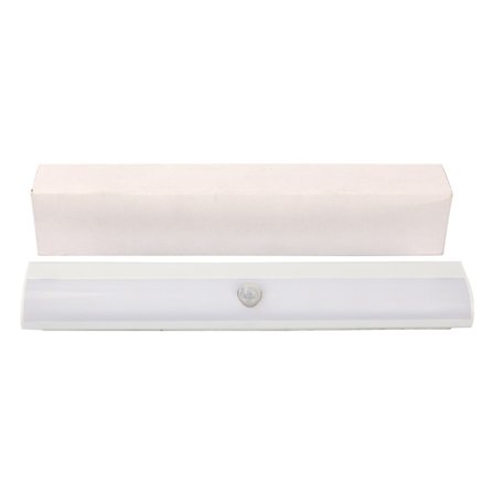 LED-lys med bevegelsessensor og høy lysstyrke for skap, garderobe, soverom, hvitt lys