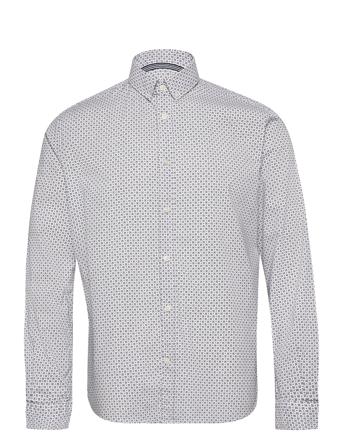 Shirt With Minimal Printdesign Skjorta Casual Multi/mönstrad Tom Tailor