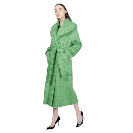 Erika Cavallini, Mohair Trench Coat Groen, Dames, Maat:M