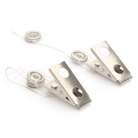 50 X Badge Id Holder Krokodilleklemmer Metal/plast Til Id Badge Holder Rem 85 X 13mm - Gripper Brugt Til Fastgørelse Vinyl