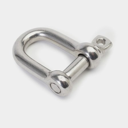 Seldén D-shackle in Forged stainless 316 steel, M6x13x24 mm (307-082)