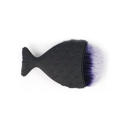 Sjöjungfrusminkborste, Foundation Brush Powder Blush Foundation, Sminkborste, Sjöjungfrusminkborste med ask, Fishtail Sminkborste