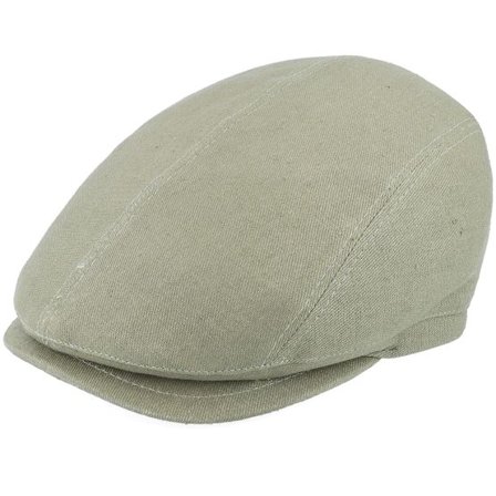 Borsalino - Grön flatcap Keps - Lined cap with stitched visor Olive Flat Cap @ Hatstore