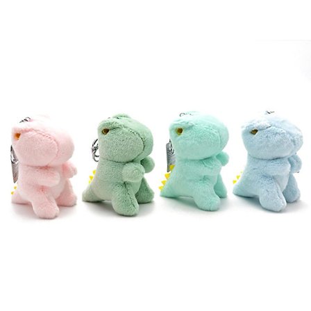 Søt stående dinosaur plysjdukke nøkkelring stilige nøkkelringer skolesekk anheng for nøkkelveske dekorasjon