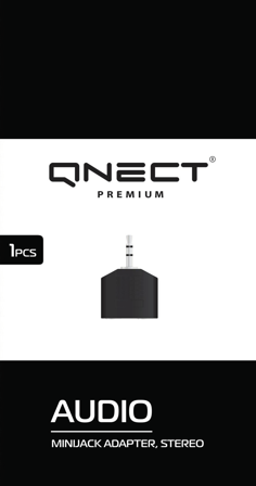 QNECT Adapter Minijack 2x3.5 female - 3.5 male