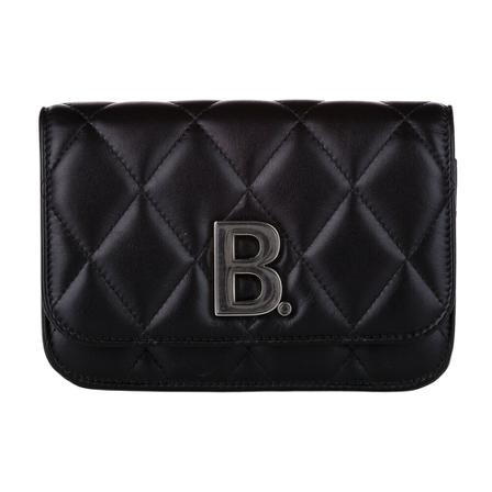 Balenciaga Vintage B. Quilted Bælte Taske Leather Calf Sort, Dame Vintage Tasker, Størrelse: ONE Size