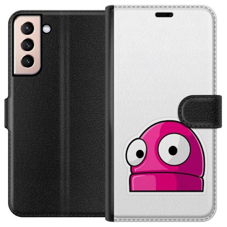 Kompatibel Tegnebogsetui til Samsung Samsung Galaxy S21 Rosa tegneseriefigur med store øjne i legende og humoristisk stil