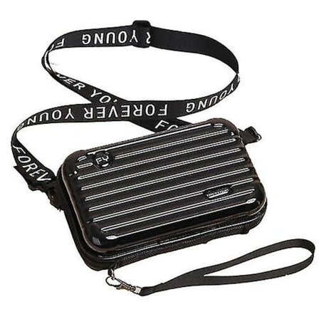 Mini Kuffertform Hård Skal Kosmetiktaske Dame Crossbody Taske Skuldertaske