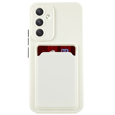 Card Holder Suojakuori For Samsung Galaxy A54 - Valkoinen