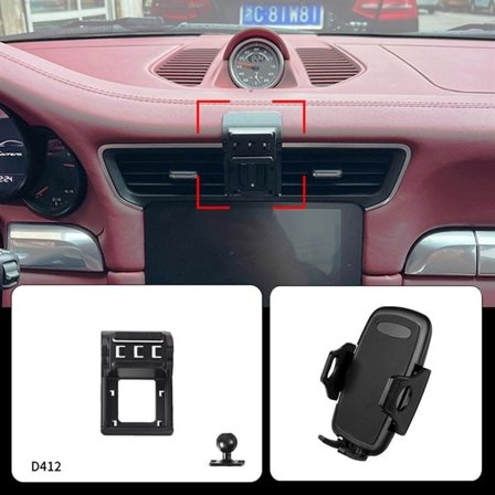 Porsche 911 puhelinteline 2012–2018 – mallikohtainen kiinnike, ei porausta, sopii älypuhelimille