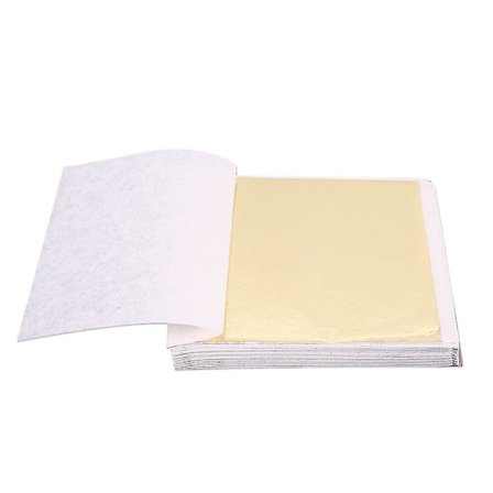 Gullblad Gullfolie Folie Dekal Gyllen 100stk Holdbar Kreativ Statue 24k Hjem