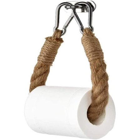 Karkea WC-paperiteline Köydestä, Kulunut Tyylikäs WC-paperiteline Juutti Merenkulku Teollinen Kudontatyyli, Vintage-tyylinen Kylpyhuone