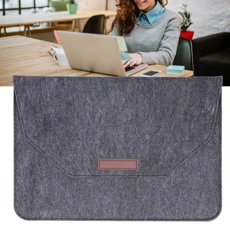 QD-Laptopfodral Svart Filt Bärbar Dator Skyddande Väska Tillbehör för MacBook 11.6 tum