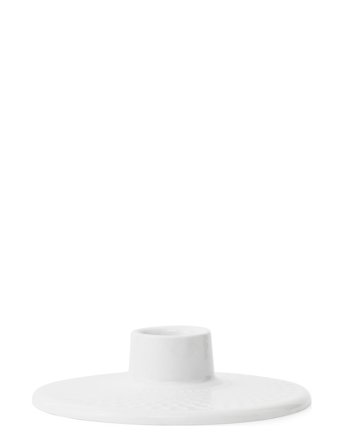 Lyngby Porcelæn Rhombe Kronelysestage H3 Hvid - White - H:3CM