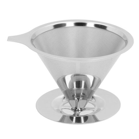 Kaada kahvinkeitin hidas tippuminen 1-6 kupin kartiosuodatin siivilä uudelleenkäytettävä ruostumaton teräs