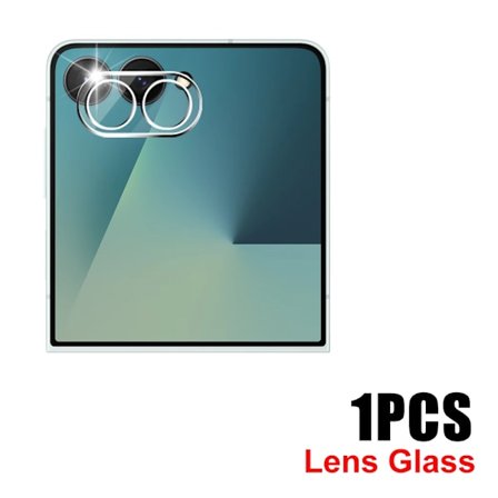 Skärmskydd med full täckning kompatibla med Samsung Galaxy Z Flip 7 6 5 9H Härdat Glas Kameralinser kompatibla med Samsung Galaxy Z Flip 7 5G