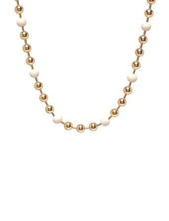 Eclipse Long Necklace Ivory/Gold Gold Bud To Rose