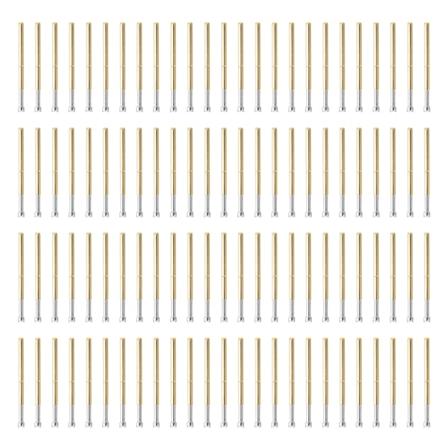 100 stk Pogo Pin Q Head Type 4 klør Messing Rustfritt stål Materiale Enkelt utskiftbare 5A merkestrøm PCB testpinner