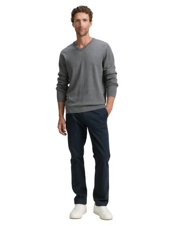 Tom Tailor Basic V-Neck Knit - Grey - XXL