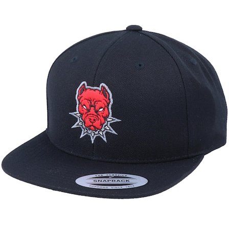 Iconic - Stigma Lasher Pitbull Applique Black Snapback Snapback Black Cap - @ Hatstore