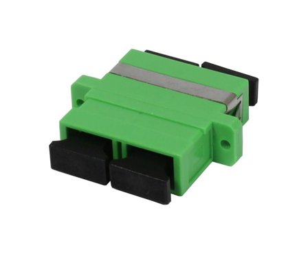 SYNERGY LWL-Kupplung,SC(APC)-Buchse/SC(APC)-Buchse, 9/125u Singlemode, duplex, PVC, OS2, Keramikhülse, mit Flansch,