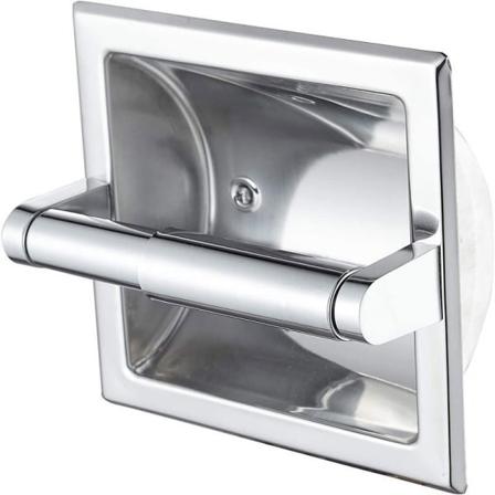 Krom Innsenkbar Toalettpapirholder Veggtoalettpapirholder, Innsenkbar Vevrulldispenser for Bad - Innsenkbar Toalettpapir