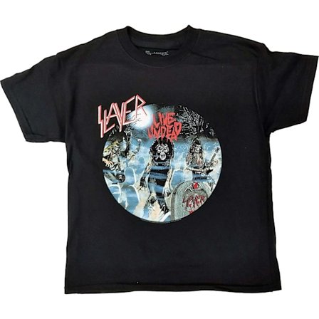 Slayer Barn/Barn Live Undead T-shirt 9-10 år Svart