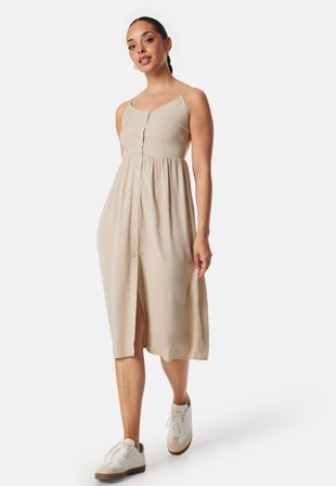 VILA Vipricil strap button dress Feather Gray Klær