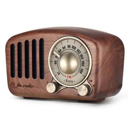 Retro-radio Bluetooth-kaiuttimella, Aooeou radio vintage pieni pähkinäpuu