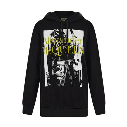 Alexander McQueen, Graphic Sweatshirt Czarny, Mężczyzna, Rozmiar: L