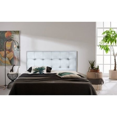 Hovedgærde - Aster - Sølvfarvet kunstlæder - 160 cm - Moderne design - 2 års garanti