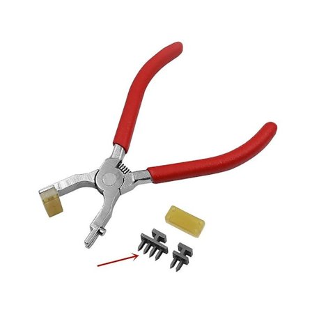 4mm Hiljainen nahkarei'itin käsipihdit nahkatyökalut raskaan sarjan neppari (tyyli A)