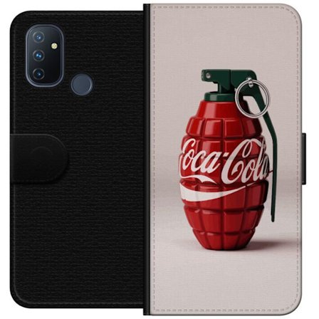 Kompatibelt Lommeboketui til OnePlus OnePlus Nord N100 Kunstnerisk illustrasjon av Coca Cola granateple i rødt og grønt, pop art inspirert motiv med