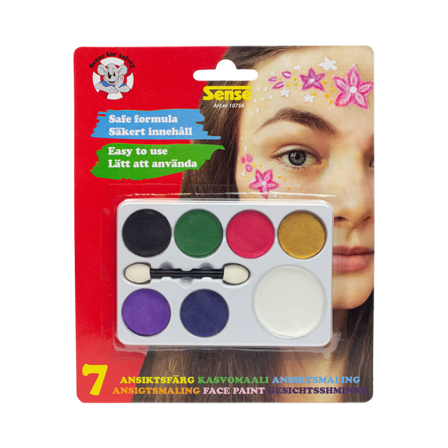 SENSE Ansiktsfärg 7 färger Skapa & pyssla Unisex ONESIZE