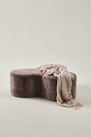 Jotex - Sittpuff 99x81 Cm Chenille - Plywood - Polyester Brun MINTAKA - Köp Sittpuffar hos Jotex