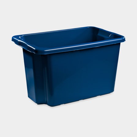 Caixa de arrumação Nordiska Plast Nordic, azul-escuro, 600 x 400 x 350 mm, 55 litros