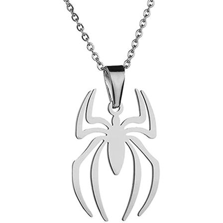 Hämähäkki riipus kaulakoru ruostumaton teräs kevyt Spiderman Charm korut lapsille naisille pojille tytöille