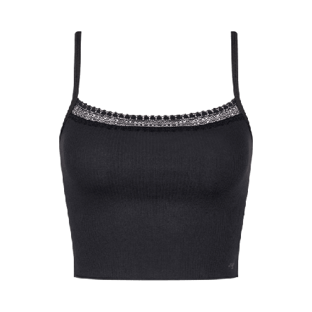 Sloggi Go Ribbed Crop Top Bh Dam Svart 000L