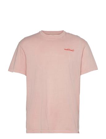 Garment Dyed Loose Fit T-Shirt With Print Pink Revolution