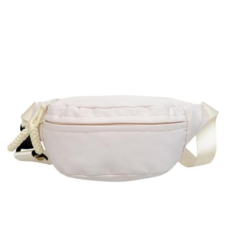 Koreansk stil enkel nylon klud lille taske til kvinder 2024 forår og sommer ny tekstureret bred skulderrem skulder underarm crossbody taske White