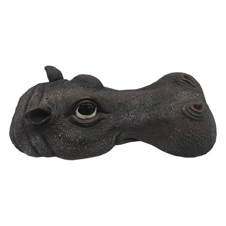 Flytende Flodhesthode i Resin, Kunstornamenter, Flodhest Bassengflyter, Flytende Flodhesthode, Kreativ Dyrestatue, for Vannavskrekkende Ender