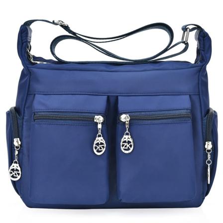 Dam handväska Axelremsväska Trendig Ins All-Match Bärbar Dual-Use Casual Bag-väska Blue
