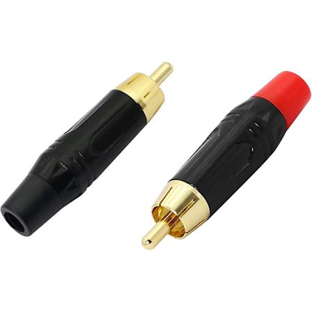 RCA-plugg, RCA-plugg, Reparasjonsutskifting RCA-plugg, DIY RCA-lodde lyd- og videokabelkontakt - 2 stk