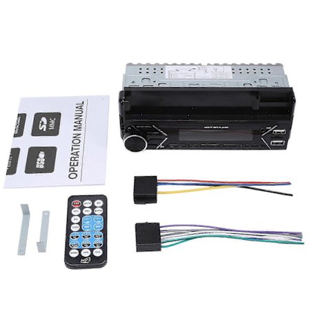 1 Din Bilradio Autoradio Bluetooth 12v Bilstereo MP3 FM-radio Musik USB/SD Med In-Dash AUX-ingång