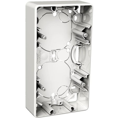 Schneider Electric Exxact WDE002362 Forhøyningsboks utenpåliggende, 35 mm dybde 2 rom, Installasjonsmaterial