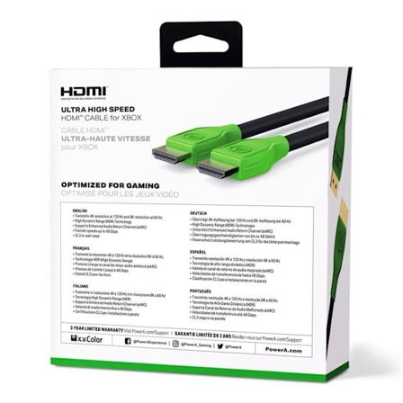 Powera - XBAC0244-01 - Ultra hög hastighet HDMI-kabel för Xbox Series X - S, HDMI 2.1-kabel, Xbox, officiell licens