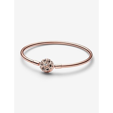 Pandora - P Moments Sparkling Snowflake Clasp Armband - 14k roséguldplätering