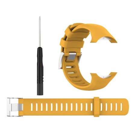 172 mm Suunto D6 Dive / D6i Novo /Zulu klockarmband i silikon - Gul